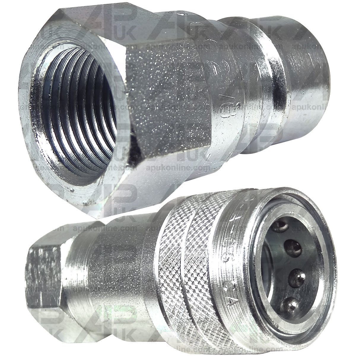 Hydraulic Quick Release Coupler 3/8&quot; BSP Set for Case IH David Brown JCB Tractor