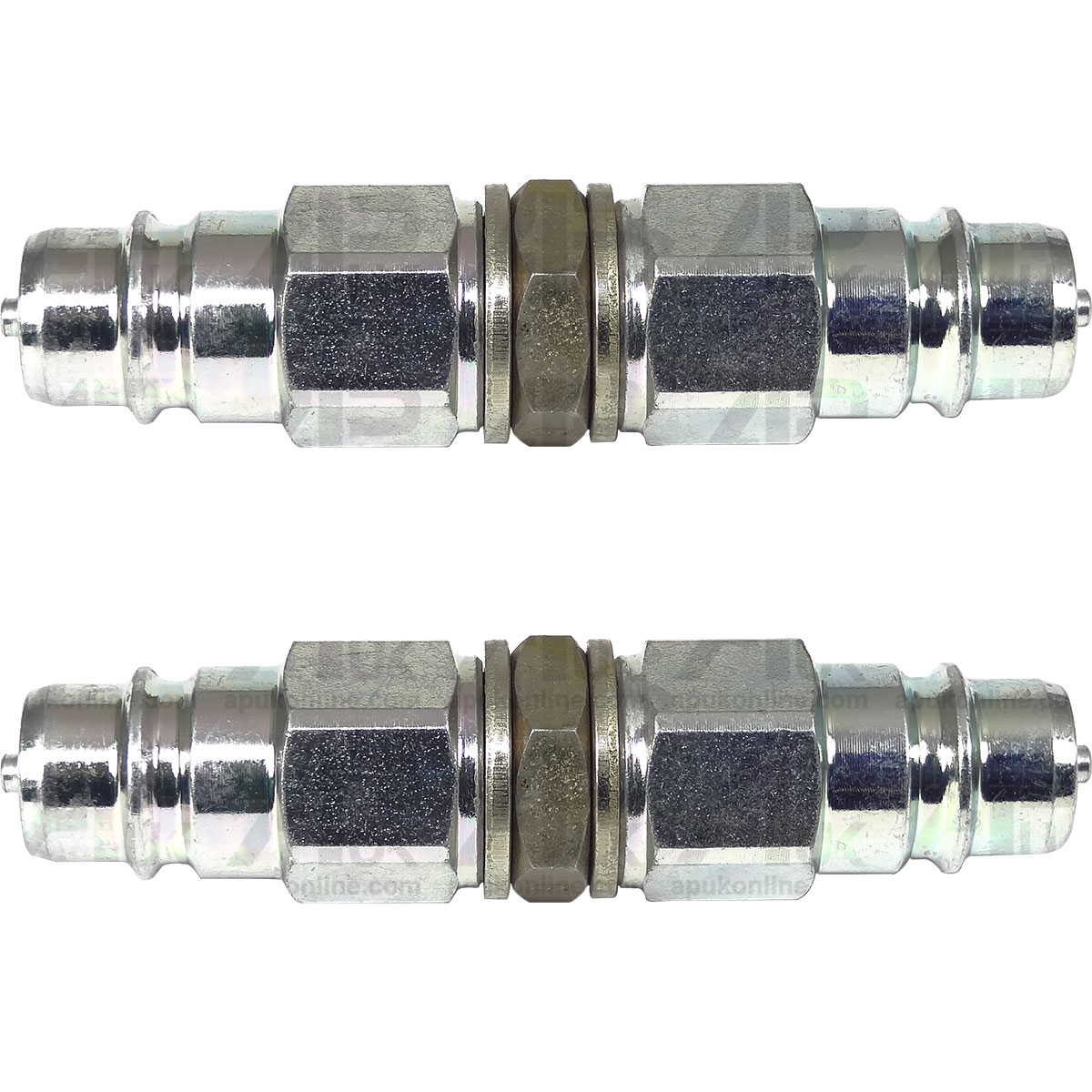 Pair Hydraulic Adapter QR Kit 1/4&quot; BSP Male to Male for New Holland Tractor