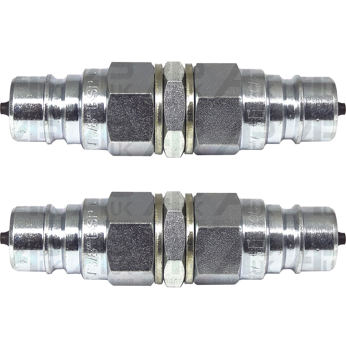 Pair Hydraulic Adapter Quick Release Kit 3/8&quot; BSP Male/Male for Ford JCB Tractor