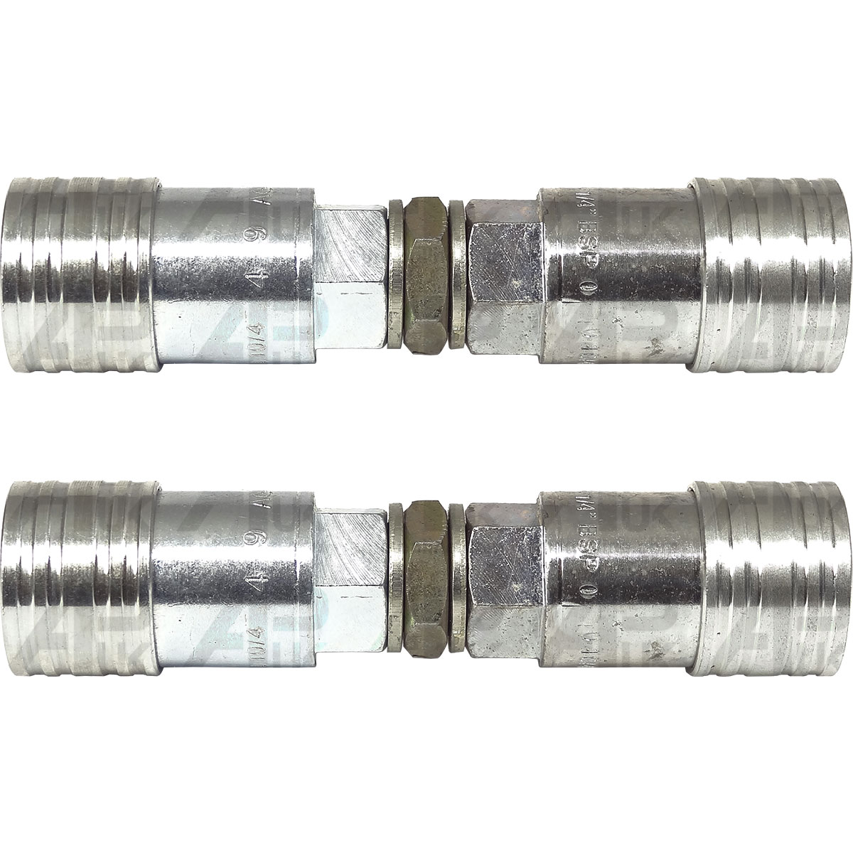 2x Hydraulic Adapter Quick Release Kit 1/4&quot; BSP Female/Male for Ferguson Tractor