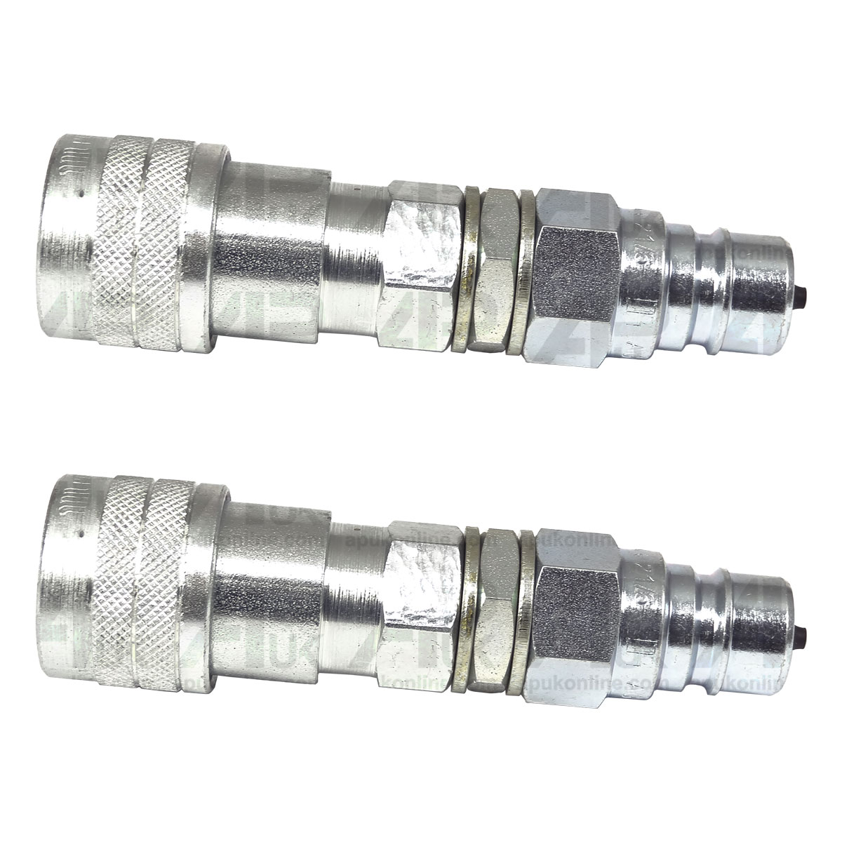 Pair Hydraulic Adapter QR Kit 3/8&quot; BSP Male to Female for John Deere Tractor