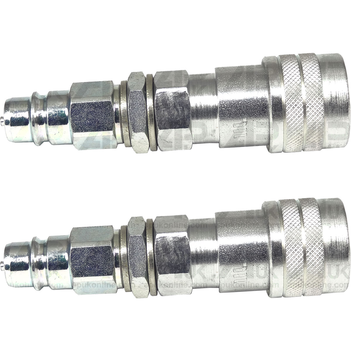 Pair Hydraulic Adaptor QR 1/4&quot; Male to 3/8&quot; Female BSP Kit for Ferguson Tractor