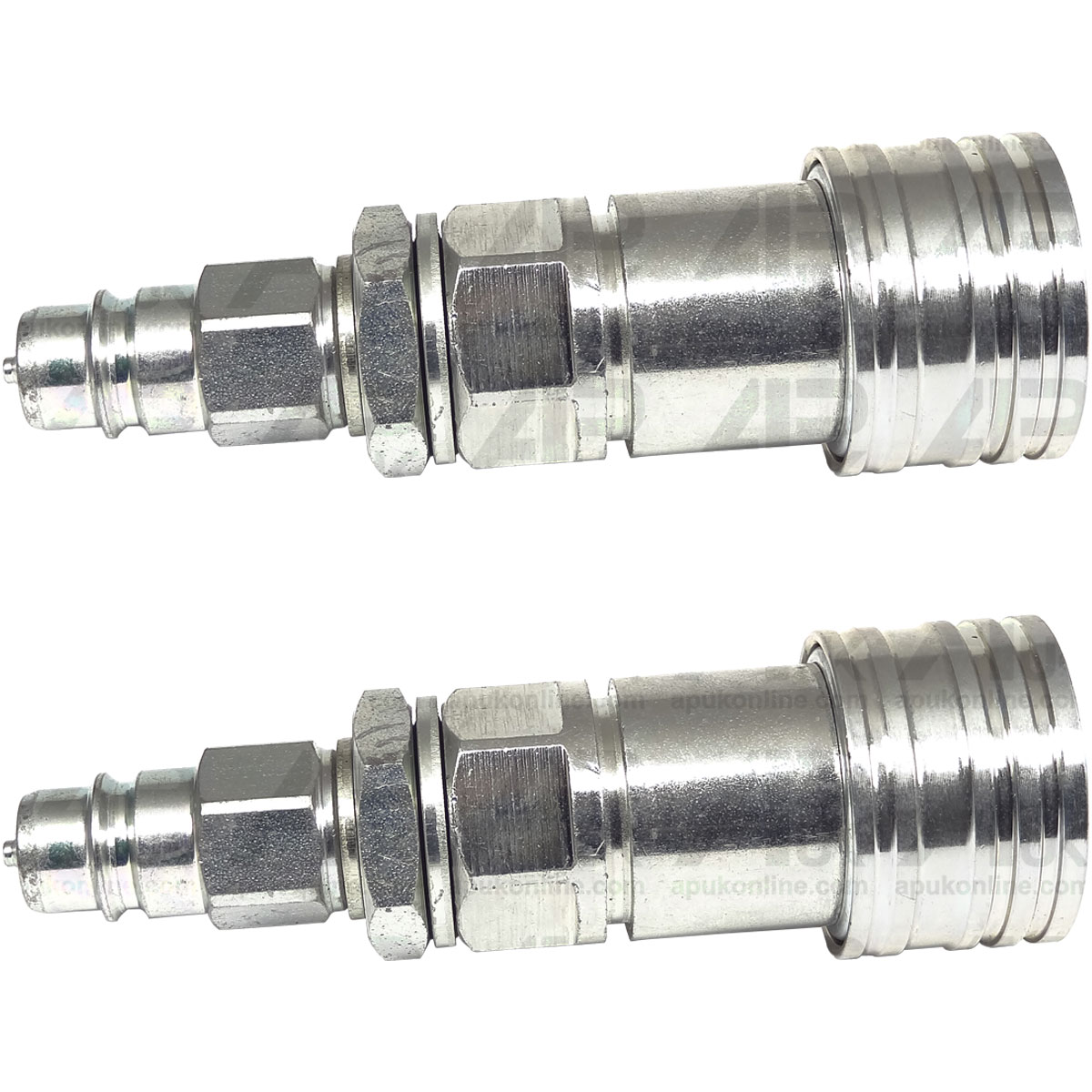 Pair Hydraulic Adaptor QR 1/4&quot; Male to 1/2&quot; Female BSP Kit for Ford JCB Tractor