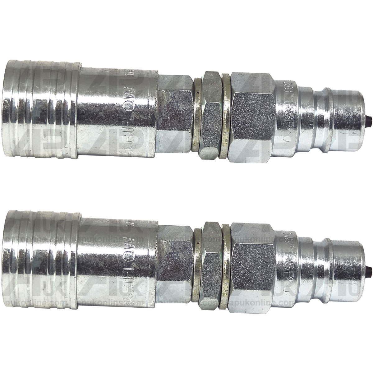 Pair Hydraulic Adaptor QR 3/8&quot; Male to 1/4&quot; Female BSP Kit for Massey Tractor