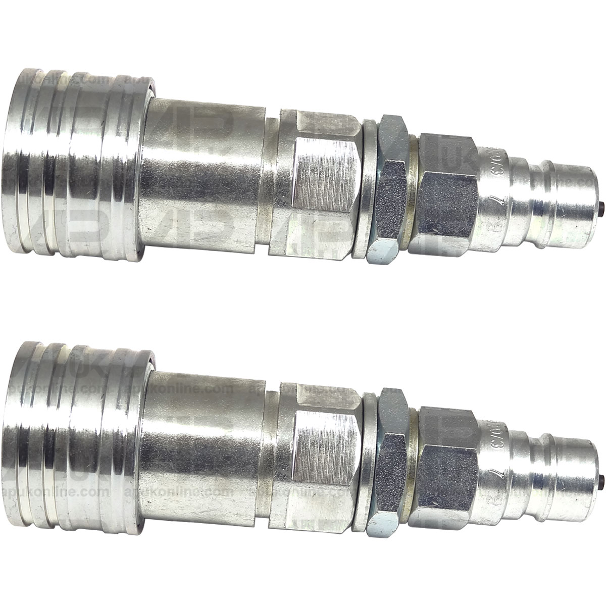 Pair Hydraulic Adaptor QR 3/8&quot; Male to 1/2&quot; Female BSP Kit for Ferguson Tractor