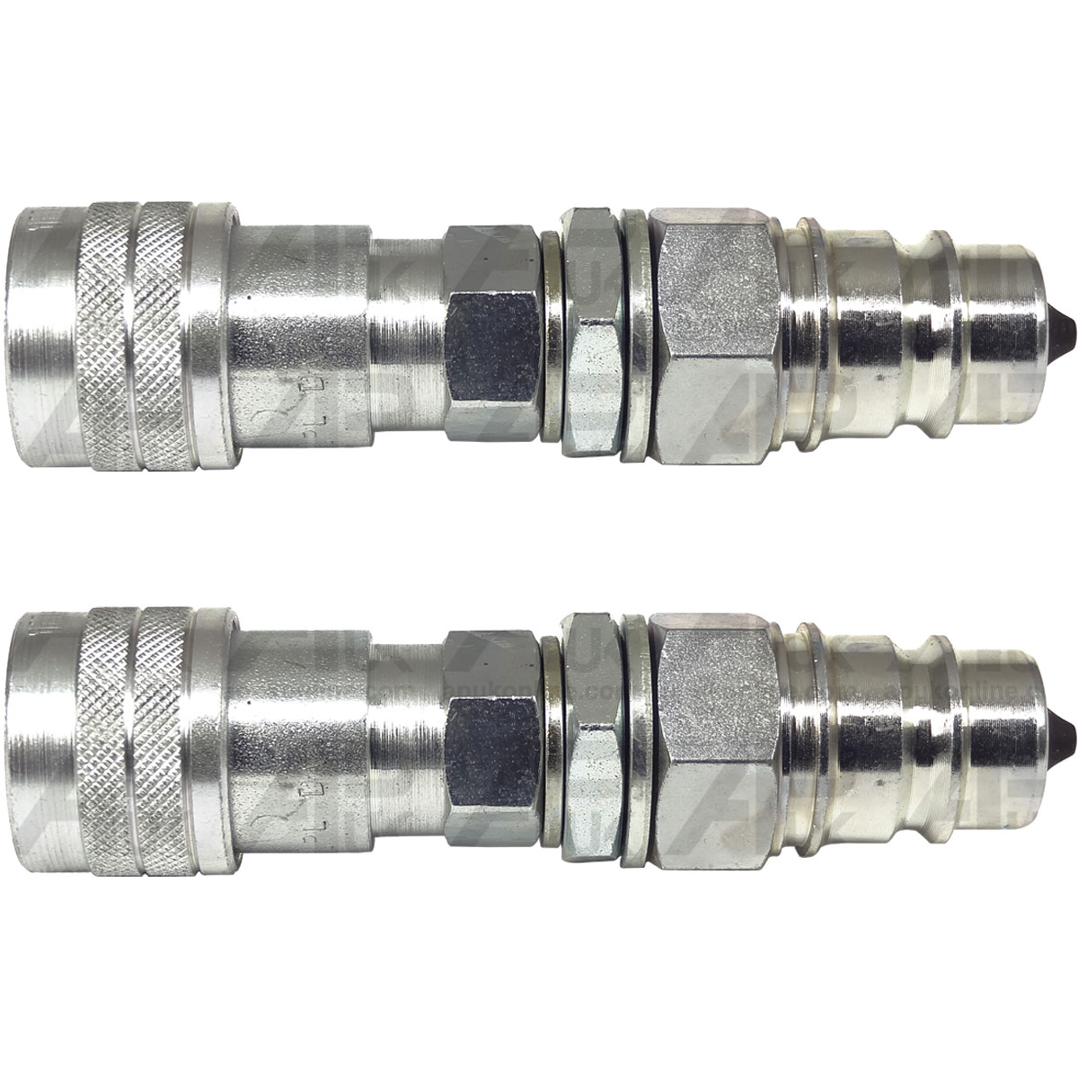 Pair Hydraulic Adaptor QR 1/2&quot; Male to 3/8&quot; Female BSP Kit for Ford JCB Tractor