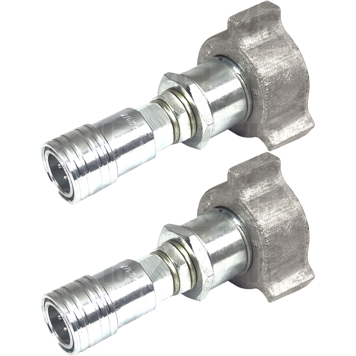 2x Hydraulic Adapter Exactor 3/8 - 1/4 BSP Female Quick Release for Fiat Tractor