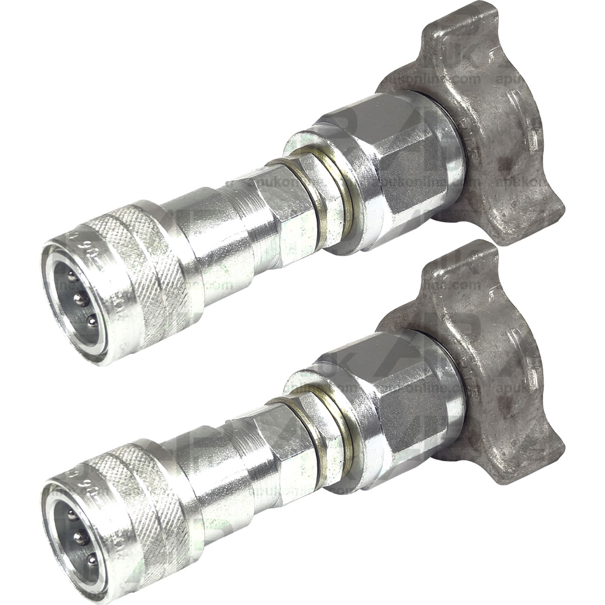 2x Hydraulic Adapter Dowty 3/8 to 3/8 BSP Female QR for Ford New Holland Tractor