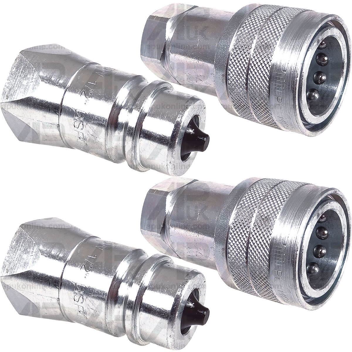 Pair Hydraulic Quick Release Coupler 1/2&quot; BSP Set for Massey Ferguson Tractor