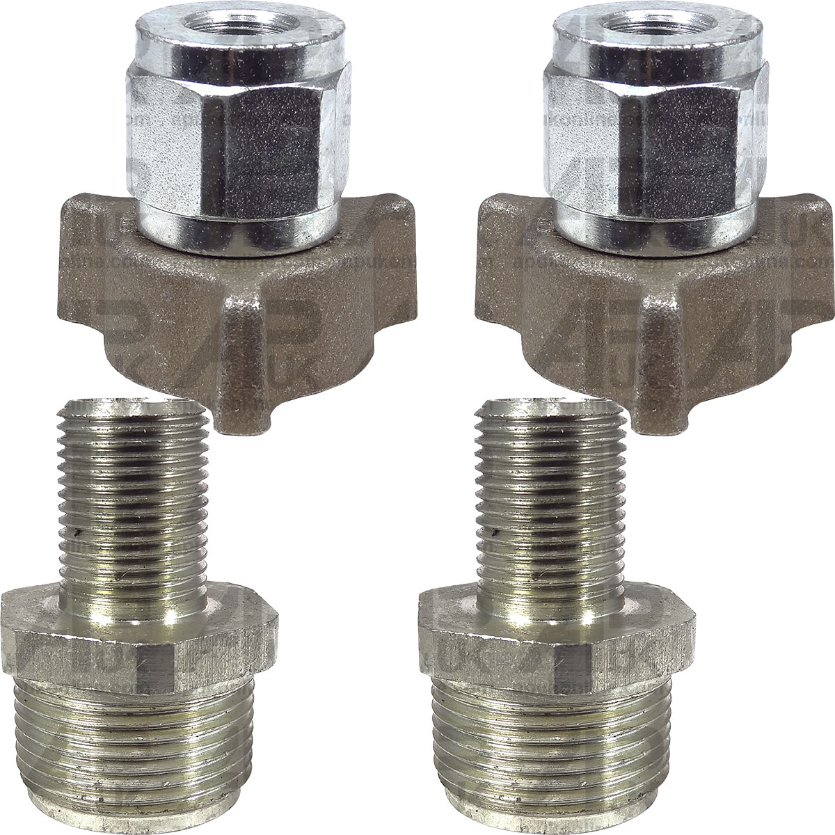 Pair Dowty to Male 1/2&quot; to 3/8&quot; BSP Coupler Set for Case IH David Brown Tractor