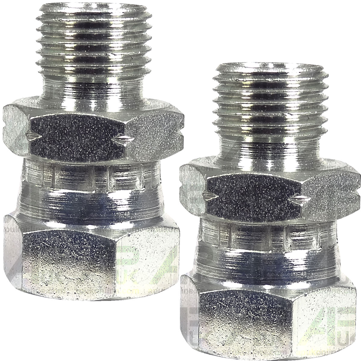 Pair Hydraulic Adaptor 3/8&quot; BSP Female to M16 Male Pack for Ferguson Tractor