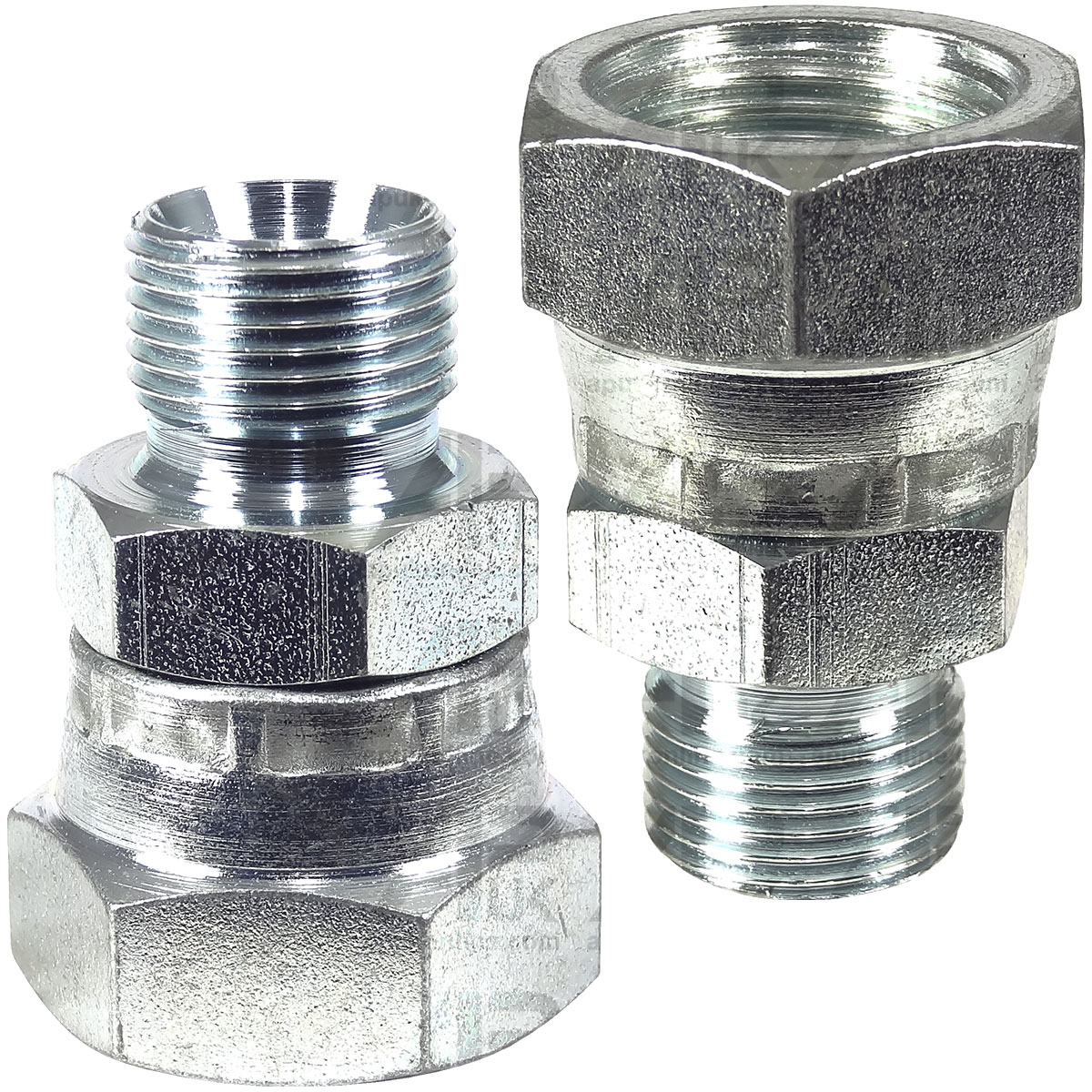 Pair Hydraulic Adaptor 3/8&quot; Male to 1/2&quot; Female BSP Pack for David Brown Tractor