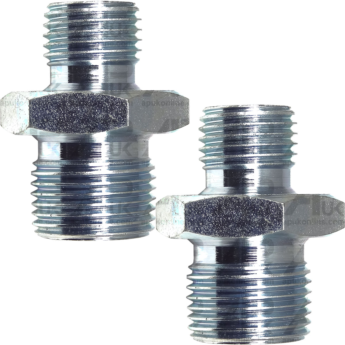 Pair Hydraulic Adaptor 1/4&quot; Male - 3/8&quot; Male BSP Set for Massey Ferguson Tractor