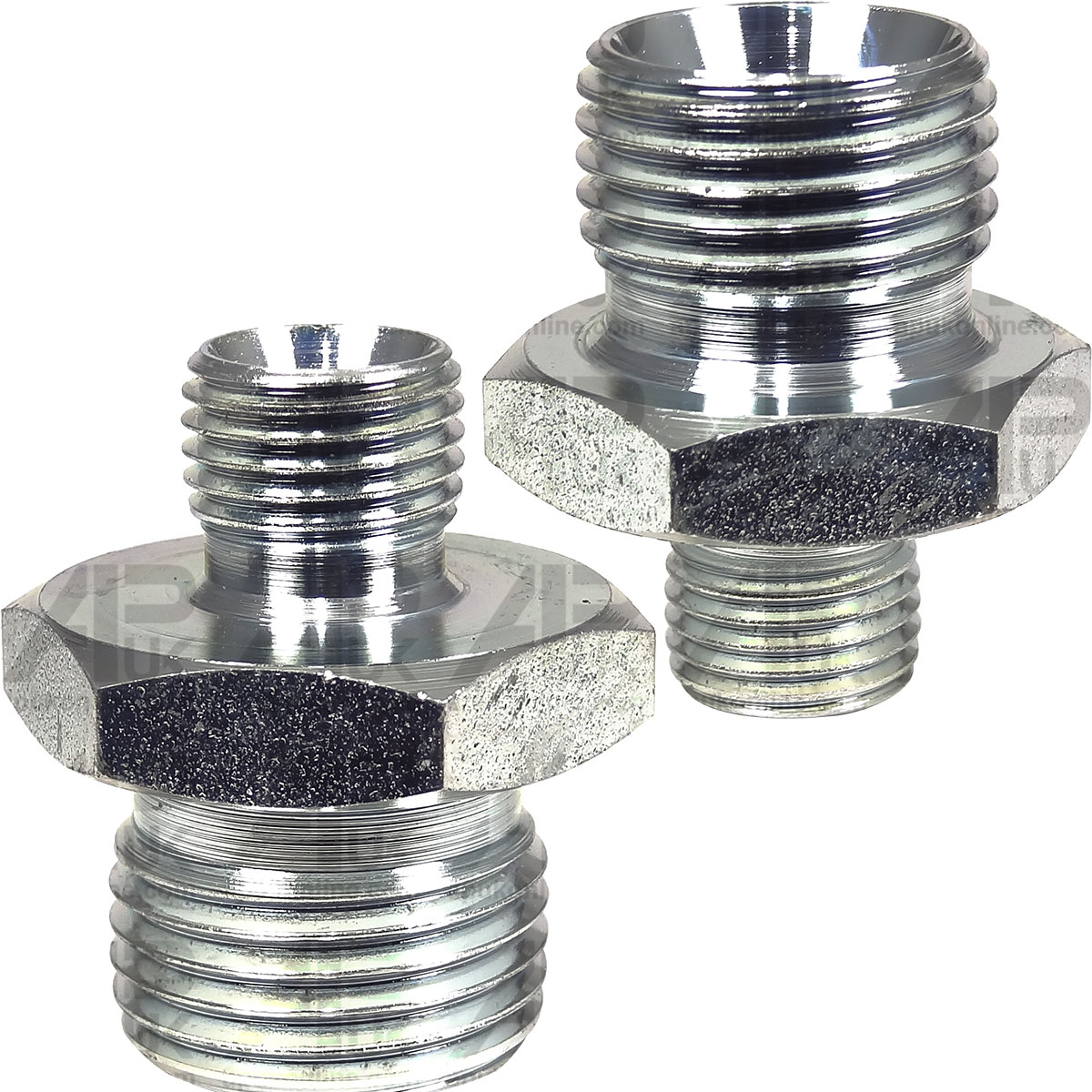 2x Hydraulic Adaptor 1/4 Male - 1/2 Male BSP Set for Fordson New Holland Tractor