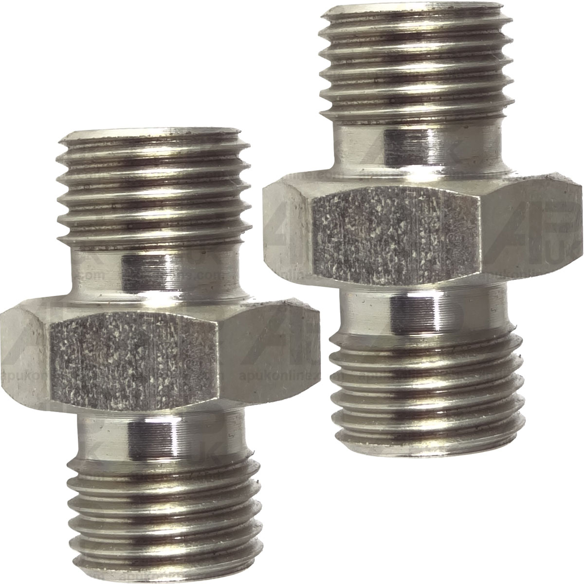 Pair Hydraulic Adaptor 1/4&quot; BSP Male to Male Pack for Fiat John Deere Tractor