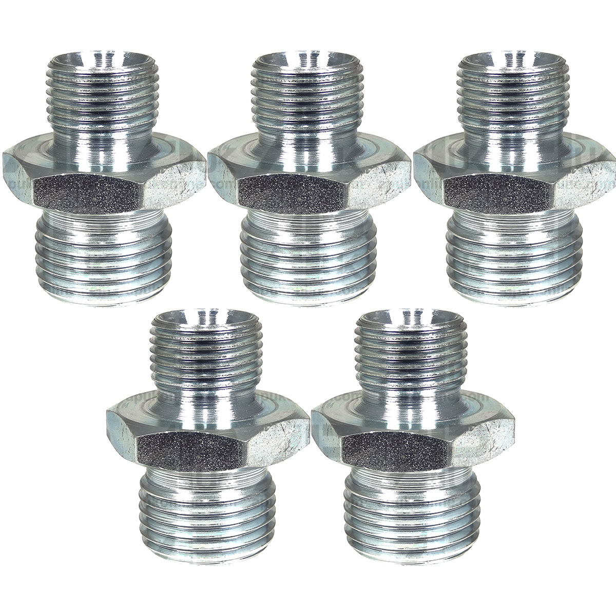 5x Hydraulic Adaptor 3/8&quot; Male to 1/2&quot; Male BSP Set for Massey Ferguson Tractor