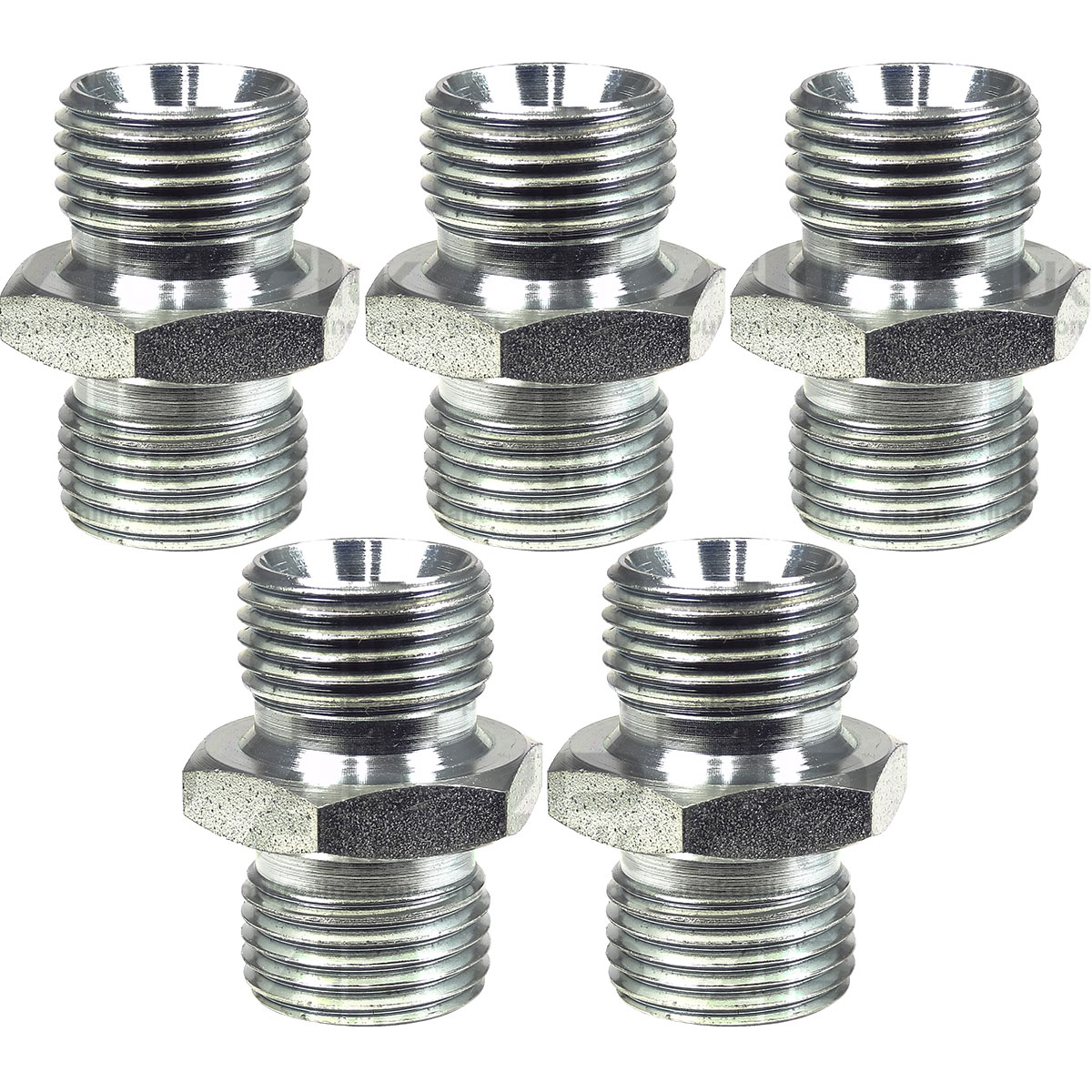 5x Hydraulic Adaptor 1/2&quot; BSP Male/Male Set for Ford Massey Ferguson Tractor