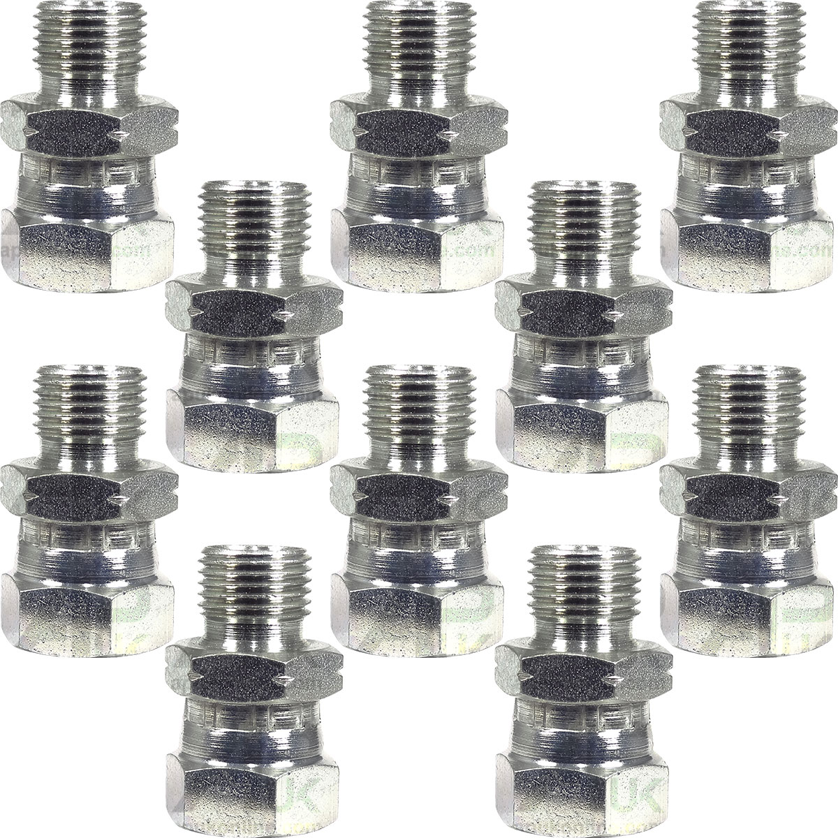10x Hydraulic Adaptor 3/8&quot; BSP Female to M16 Male Set for Ford Massey Tractor