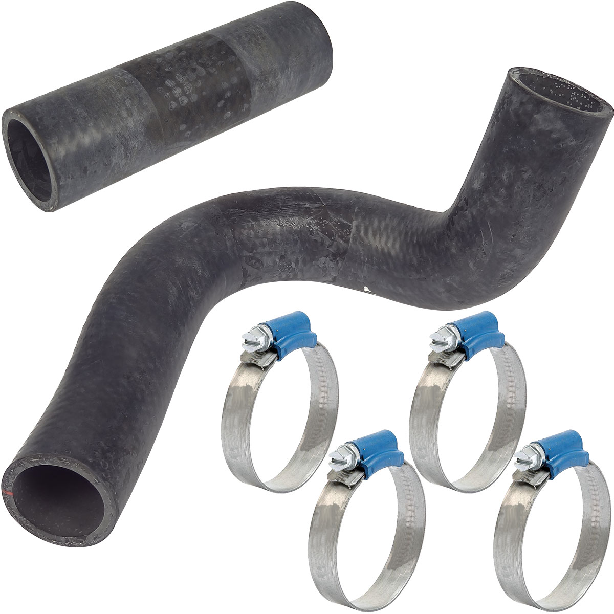 Radiator Hose Set Rubber Top &amp; Bottom with Clips for Case IH 1294 1394 Tractor