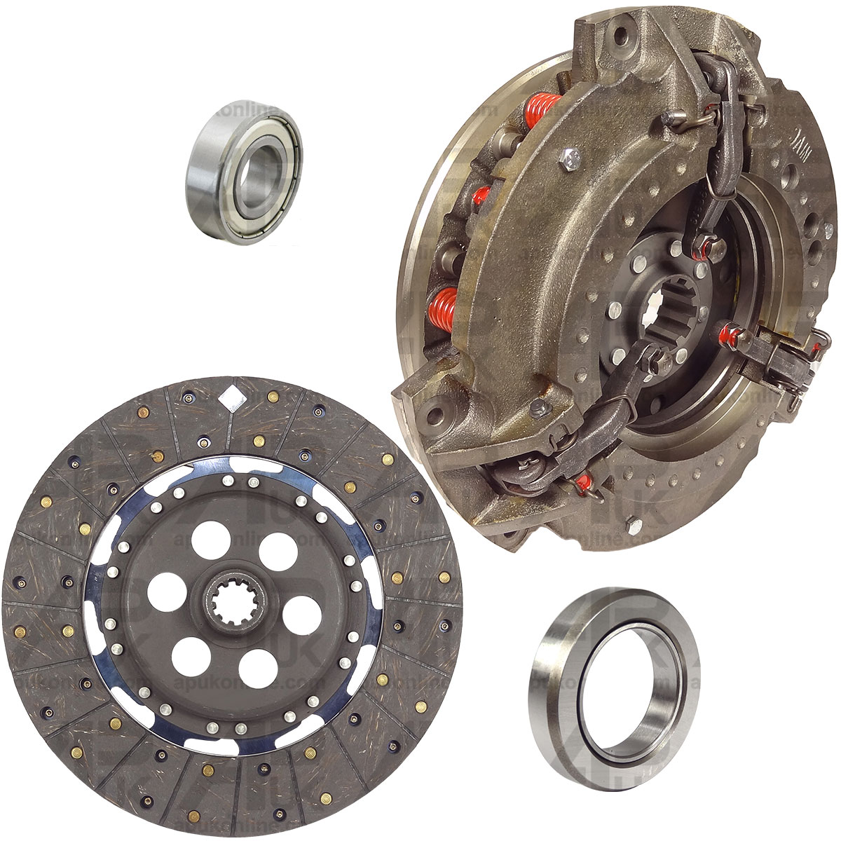 Dual Cover Clutch Kit 9&quot;/11&quot; &amp; Bearings for Massey Ferguson 135 133 145 Tractor