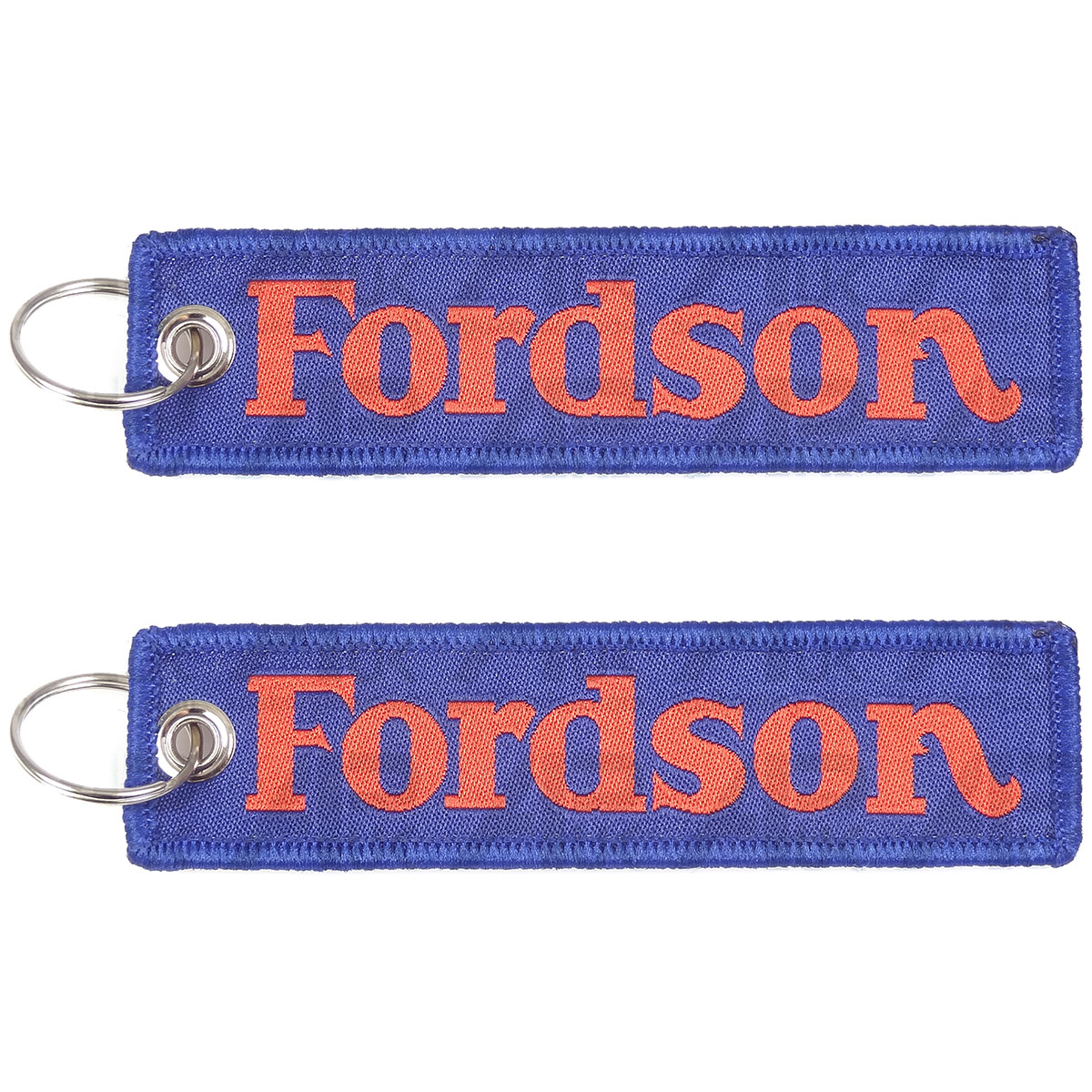 2x Flexible Ribbon Fabric Woven Key Ring Chain for Fordson Dexta Major Tractor