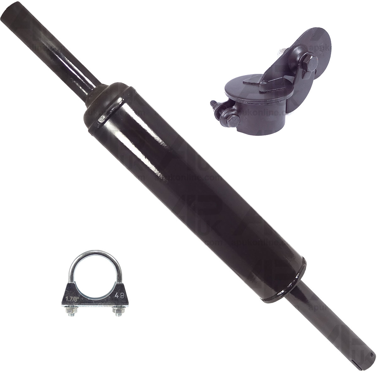 Exhaust Silencer Black Enamel &amp; Rain Cap for Fordson Dexta Super Dexta Tractor