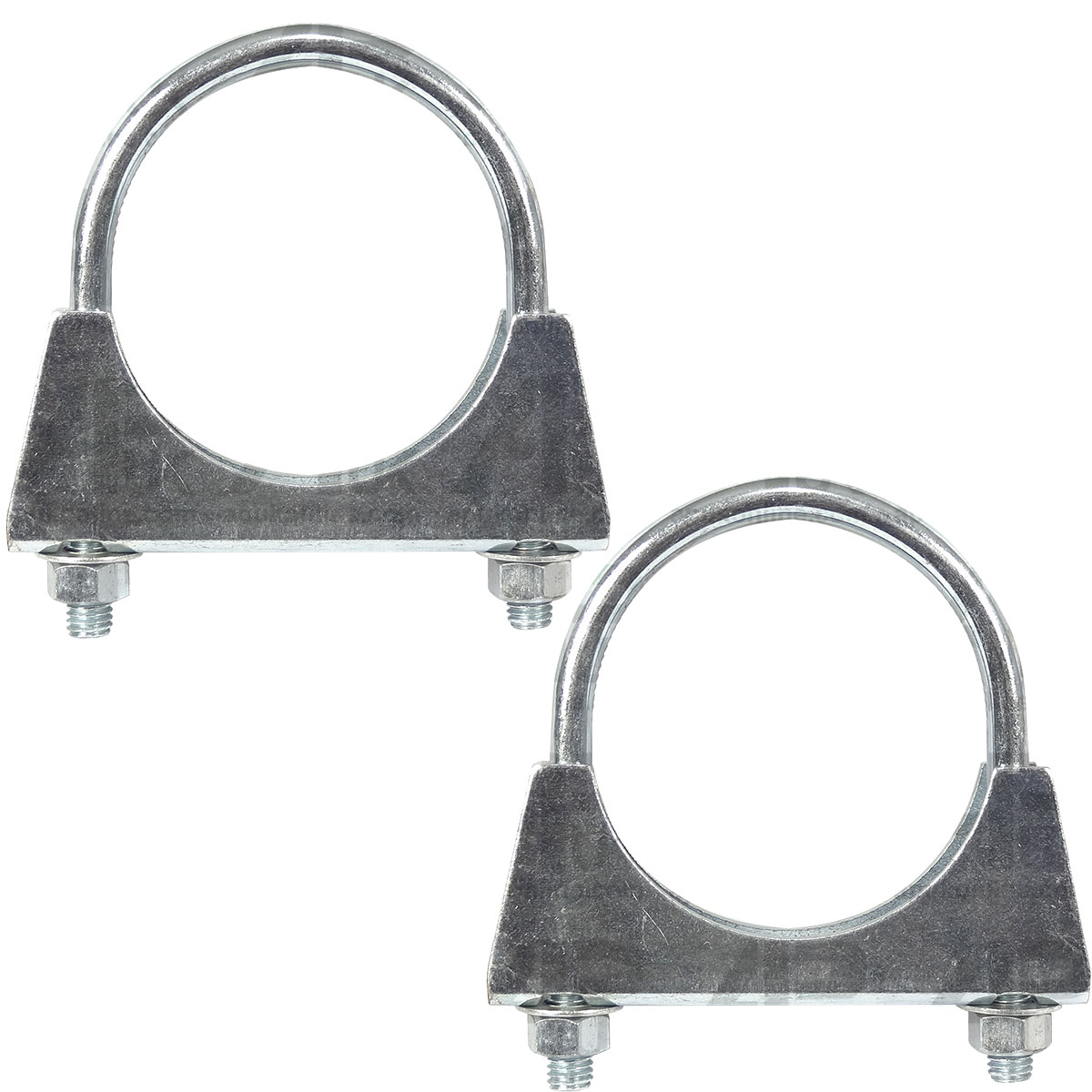 2x Exhaust Silencer Clamp 41mm 1 5/8&quot; Inch Dia M8 x 1.25mm for Various Tractor
