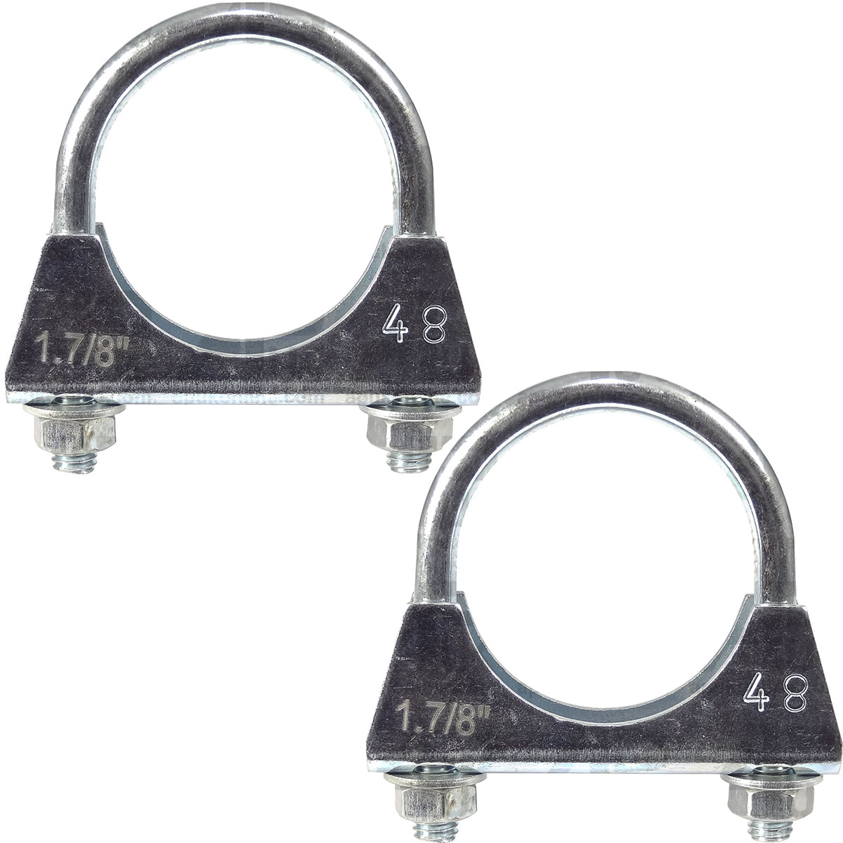 2x Exhaust Clamp 48mm M8 x 1.25 for Long 510 550 560 610 2260 2310 Tractor