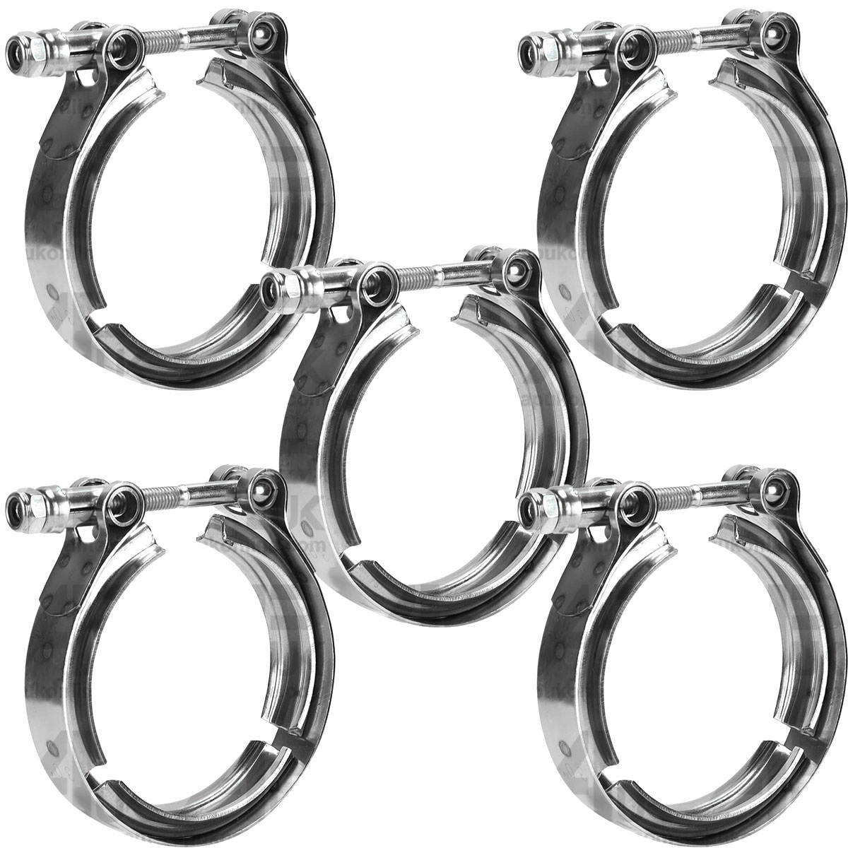 5x Exhaust Silencer V Band Clamp 90mm for New Holland TS115 TS125 TS135 Tractor