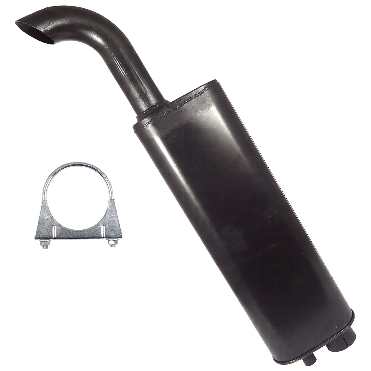 Exhaust Silencer Curved &amp; Clamp for Ford 9700 TW15 TW20 TW25 TW30 TW35 Tractor