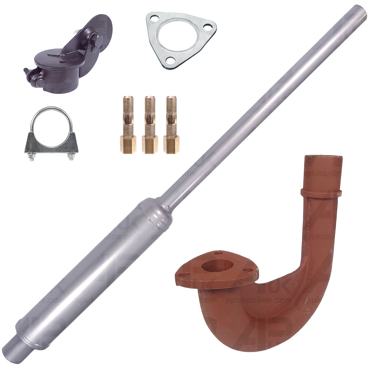 Exhaust Silencer Elbow Rain Weather Cap &amp; Stud Kit for Leyland 245 253 Tractor