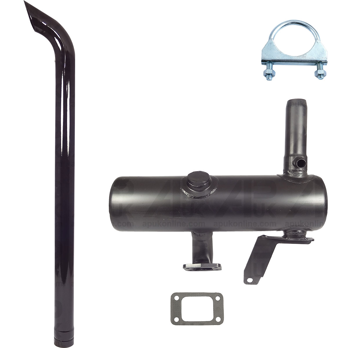 Underhood Silencer Box &amp; Pipe Kit for Ford New Holland 5640 6640 7740 Tractor