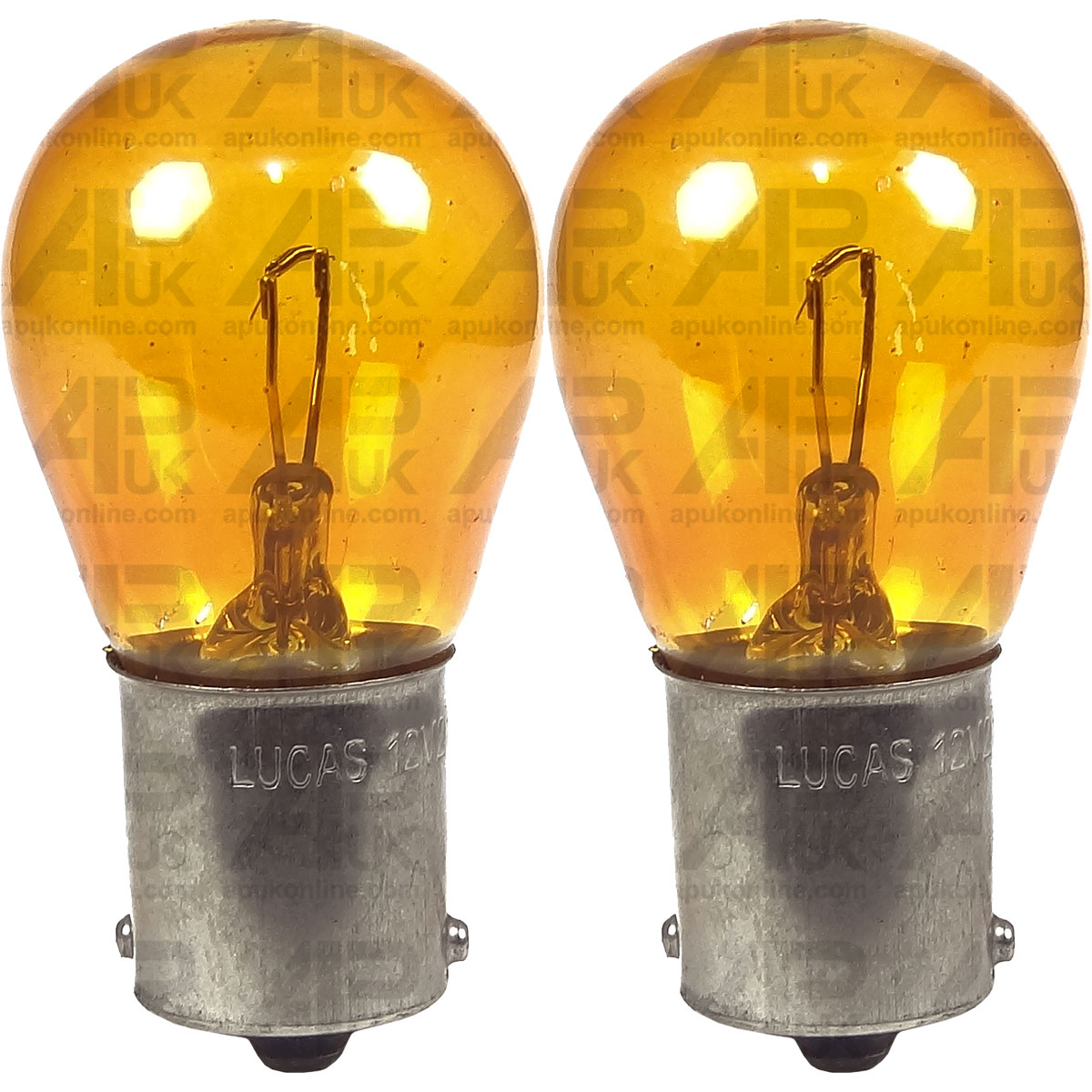2x Lucas Amber Indicator Bulb for Case IH Ford Fordson Massey Ferguson Tractor