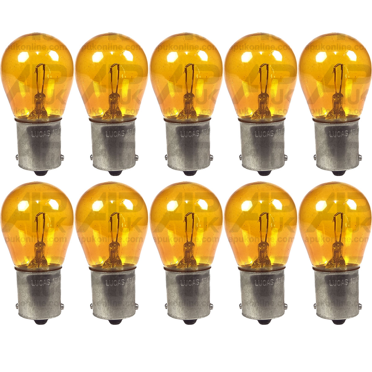 10x Lucas LLB343 Amber Indicator Bulb for John Deere Tractor Combine Harvester