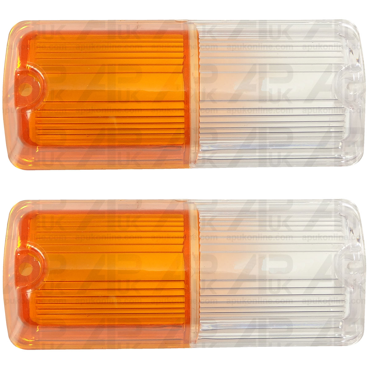 Pair Front Light Lamp Lenses Amber Clear RH/LH for Leyland 255 270 Tractor