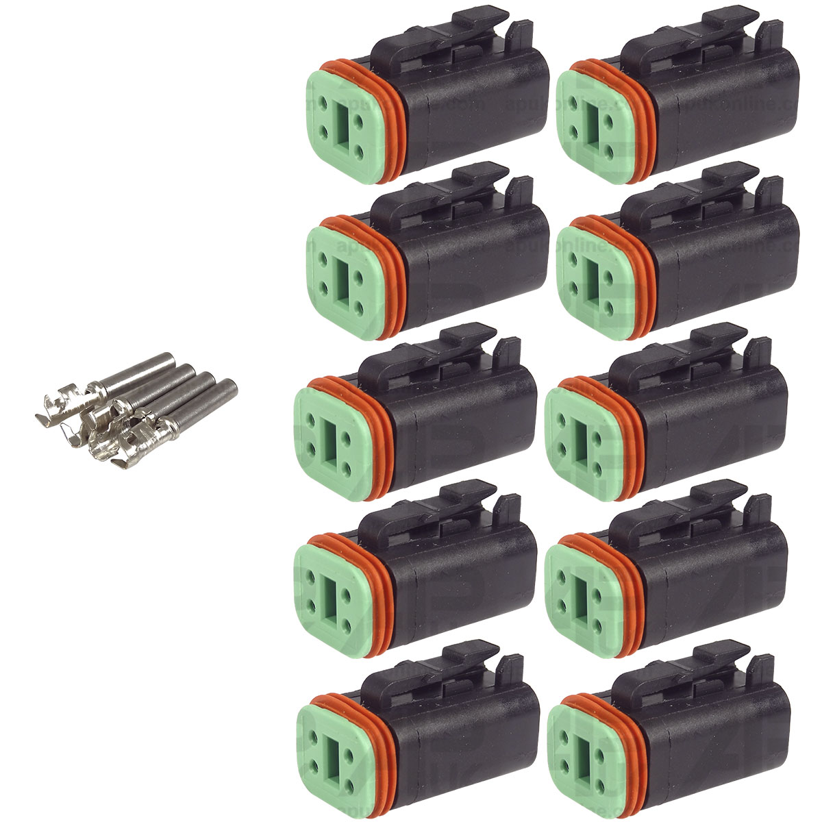 10x Male 4 Pin Connector Plug for Case IH Ford Fordson Massey Ferguson Tractor