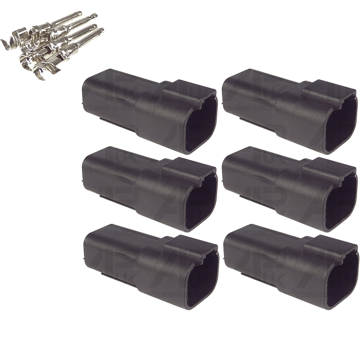 6x Female 4 Pin Wire Connector Plug for JCB Excavator Backhoe Loadall Fastrac