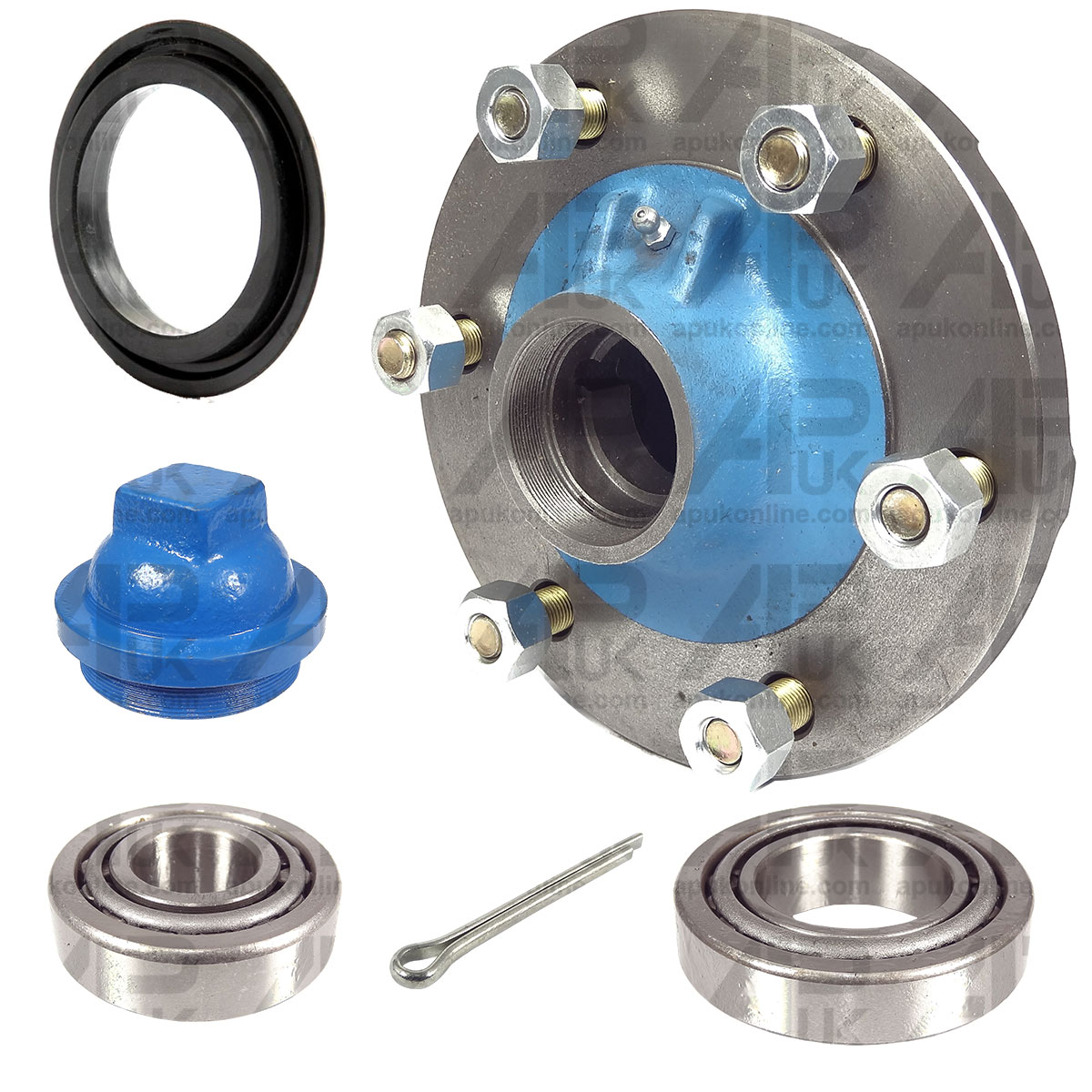 Wheel Hub &amp; Bearing Kit for Ford 4610 4630 230A 4190 4200 4830 5030 230 Tractor