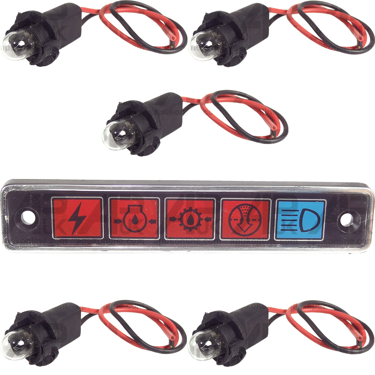 Dash Warning Light Panel &amp; Bulbs for Massey Ferguson 260 261 263 290 298 Tractor