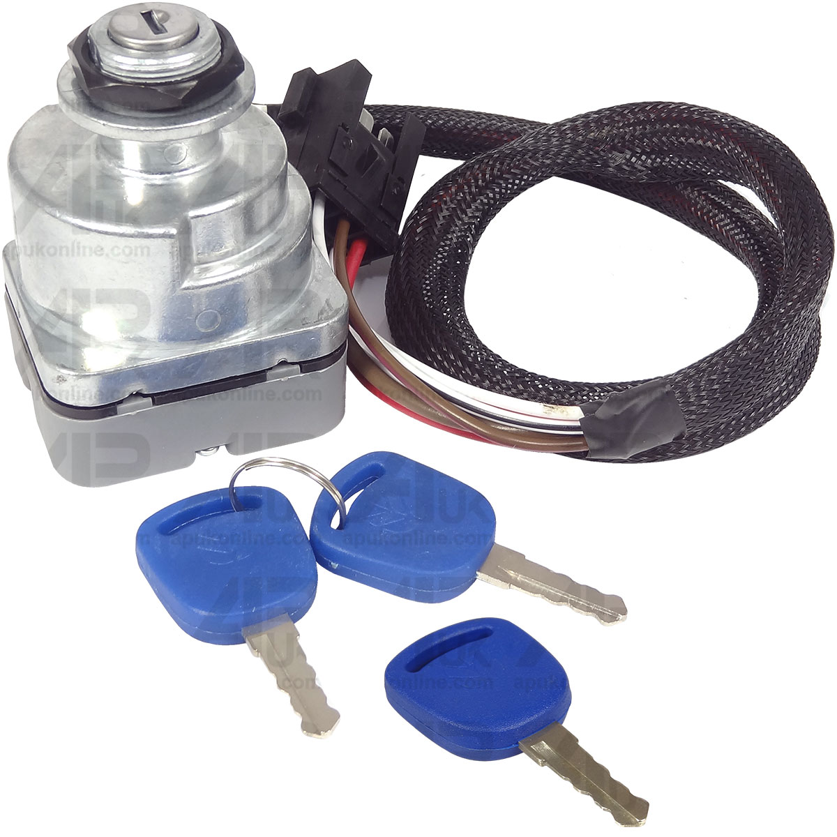 Ignition Heater Switch Cable Barrel 3x Keys for New Holland TS100 TS100A Tractor