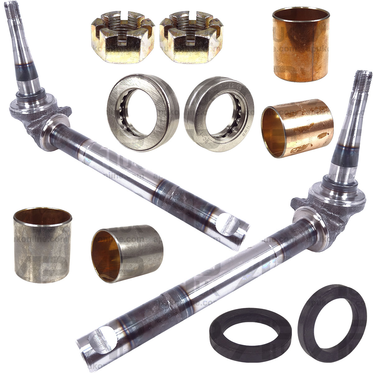 Spindle Kit Wheel Nuts Bushes Bearings &amp; Seals for Fordson Super Dexta Tractor