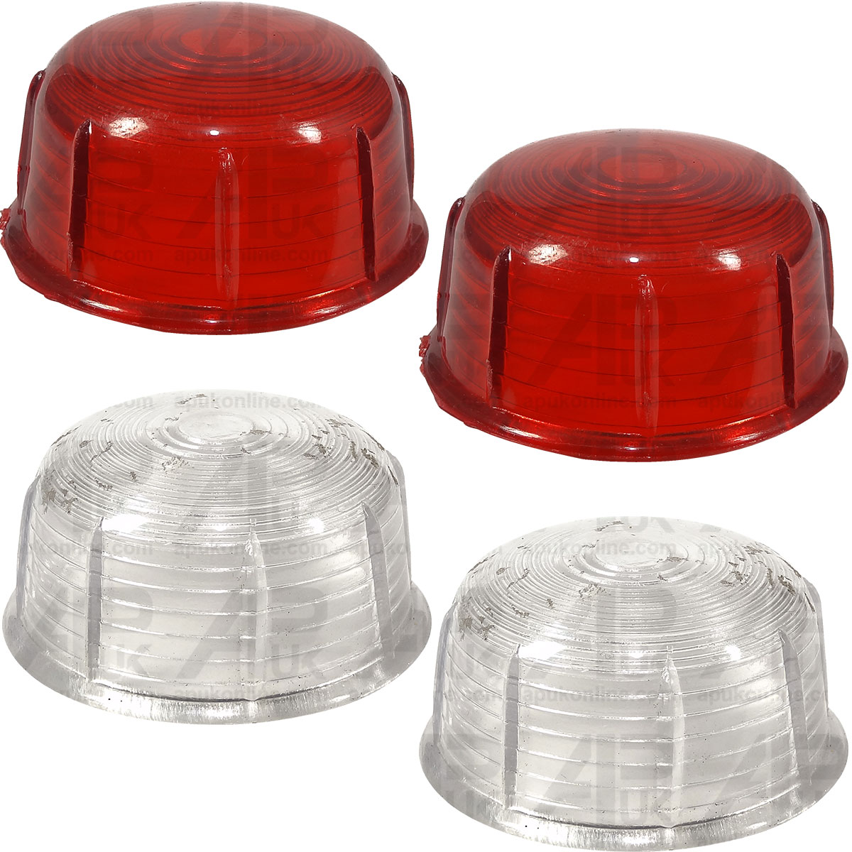 Pair Marker Lenses Red Clear Side Mount Light for Case IH 495XL 574 685 Tractor