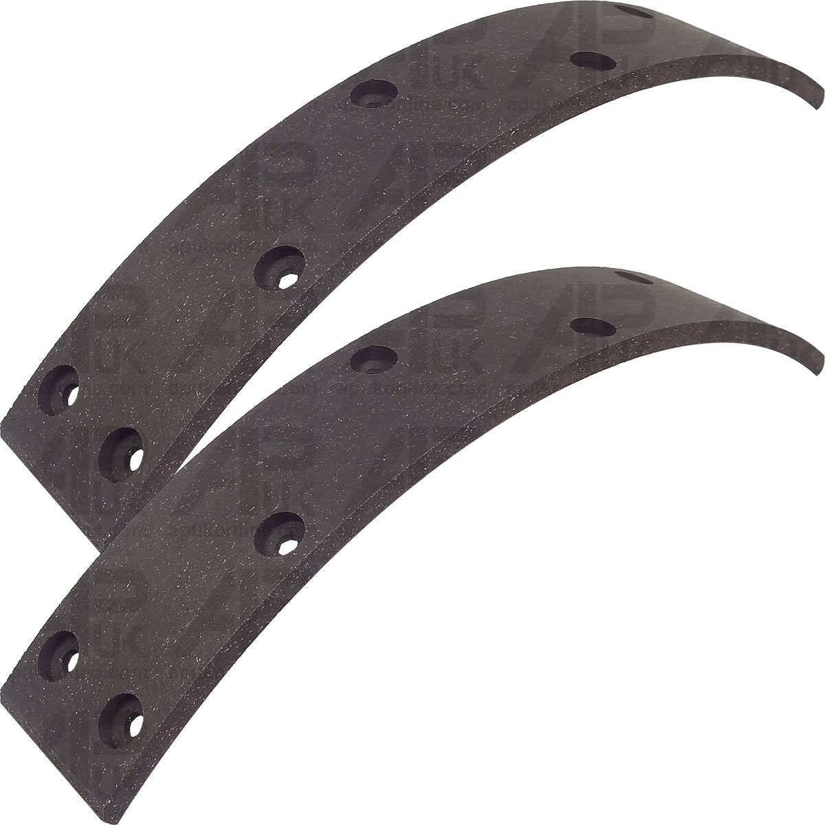 2x Brake Shoe Riveted Liner Drum Pad Linings for Massey Ferguson 122 130 Tractor