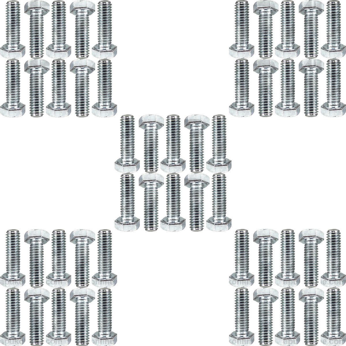 50x Hex Bolts 5/16&quot; x 1&quot; UNC Setscrews for Ferguson TE20 TEA20 TED20 Tractor