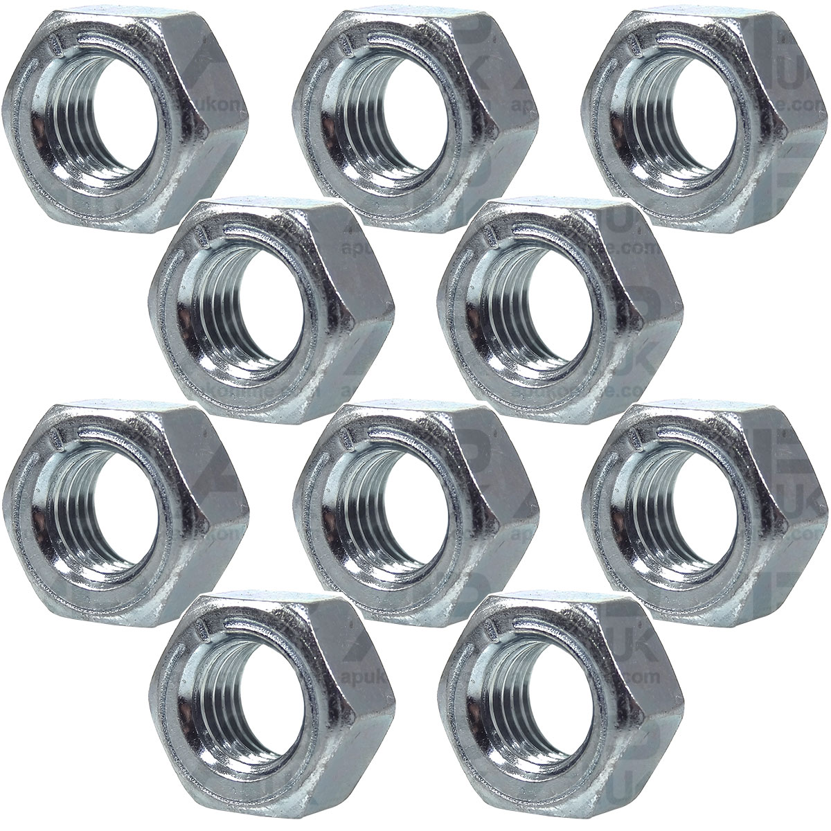 10x Hex Nuts 5/16&#039;&#039; UNF Hexagon for Perkins 4.318.2 6.354 6.354.1 6.372 Engine