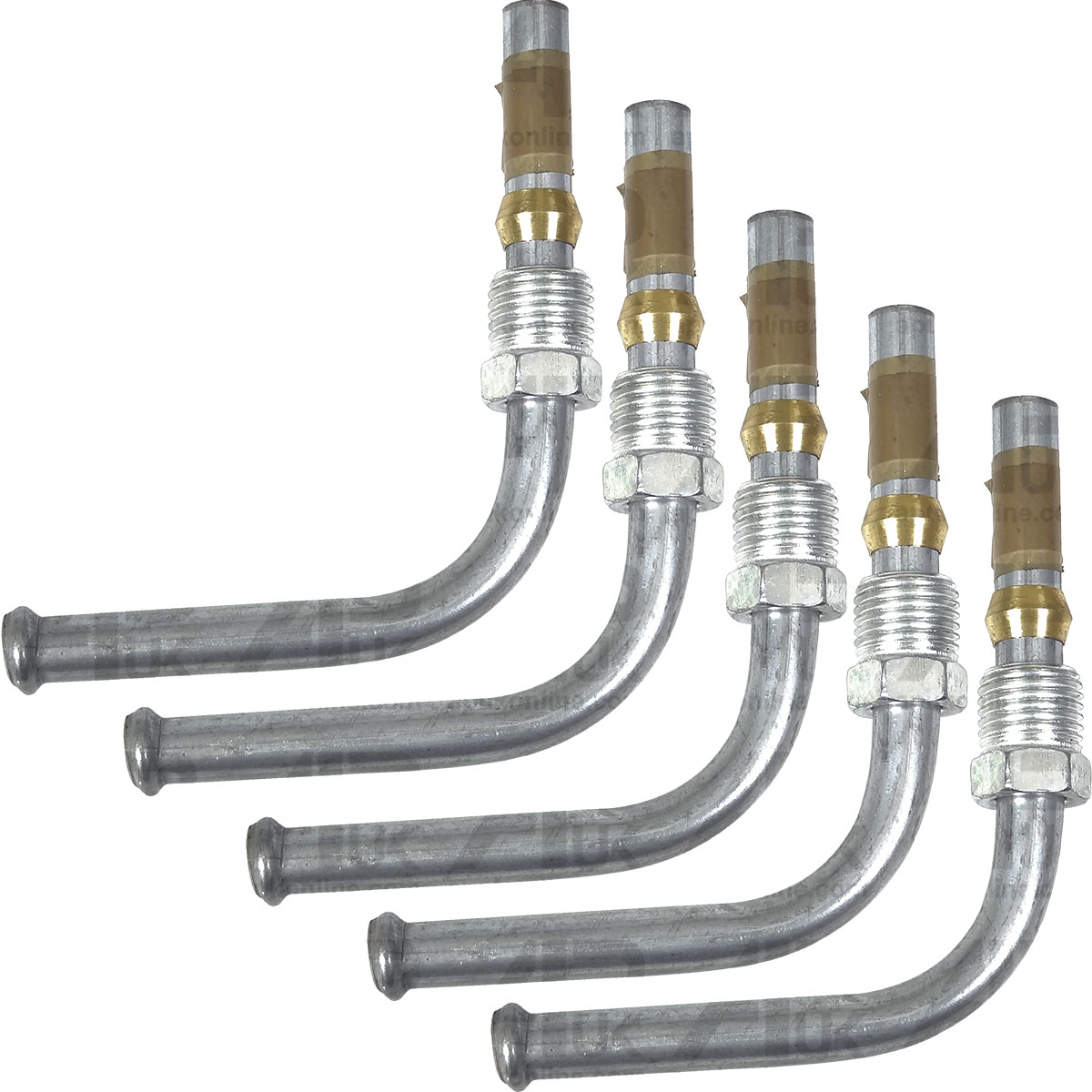 5x Fuel Filter Tail Angled 1/2&quot; UNF Tube Diesel for Volvo T650 T700 Tractor