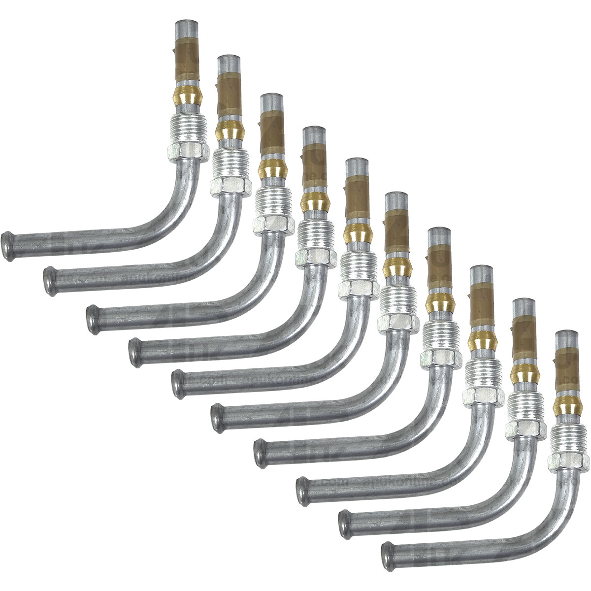 10x Fuel Filter Tail Angled 1/2 Tube Diesel for Ford 535 650 3055 3100 Tractor