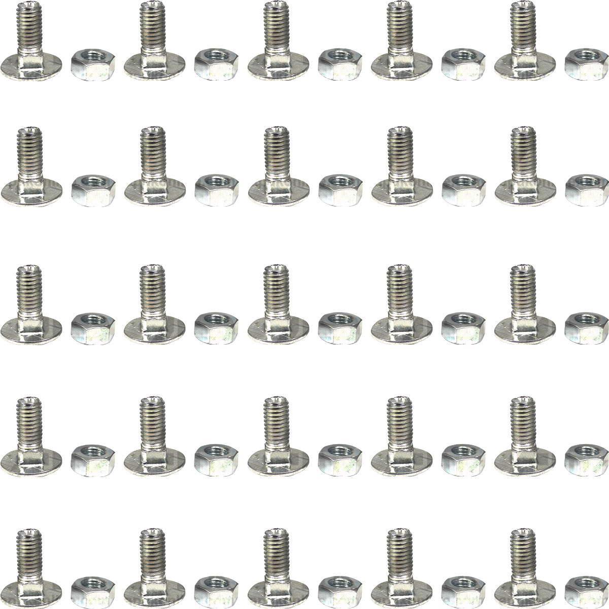 25x Carriage Nut &amp; Bolts M8 x 20mm for Ford New Holland Massey Ferguson Tractor