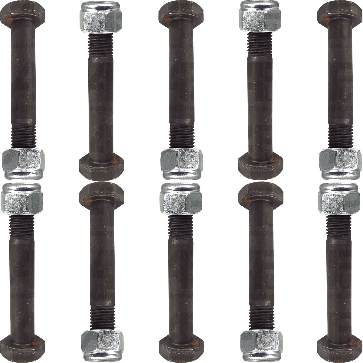 10 Hex Nuts &amp; Bolts M16x100 for Case IH Ford New Holland Massey Ferguson Tractor