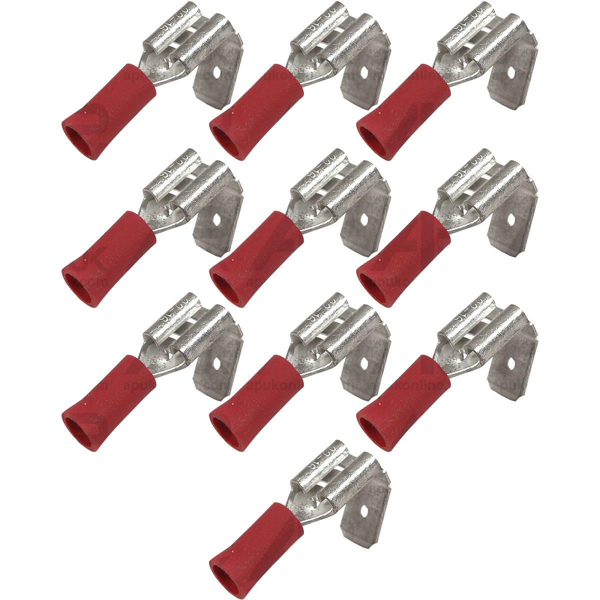 10x Piggy Back Red 6.3mm Insulated Connector Spade Terminals for Case IH Tractor
